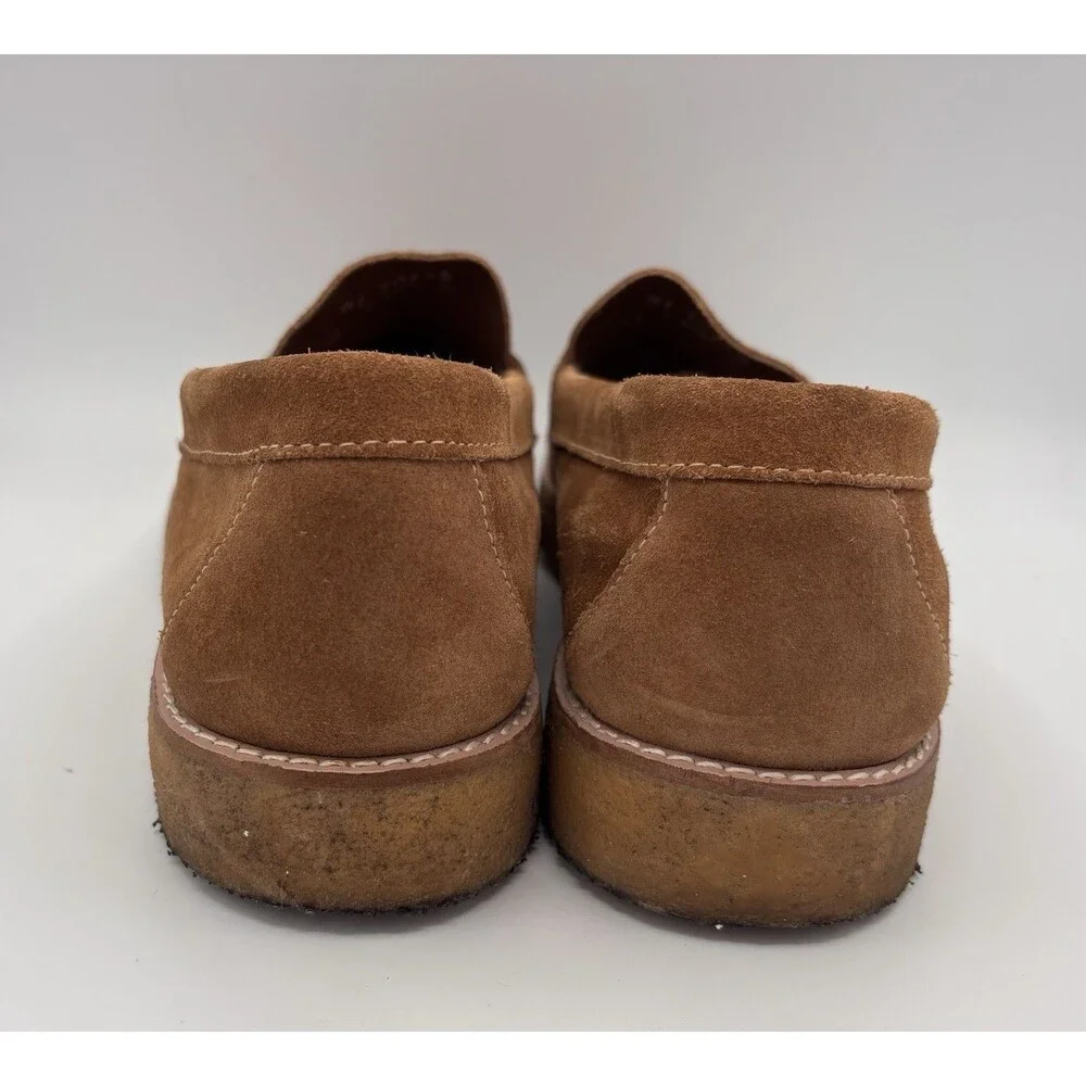 GH Bass Co Weejuns Mens Brown Suede Penny Loafers Crepe Sole EU 43 US 9 10